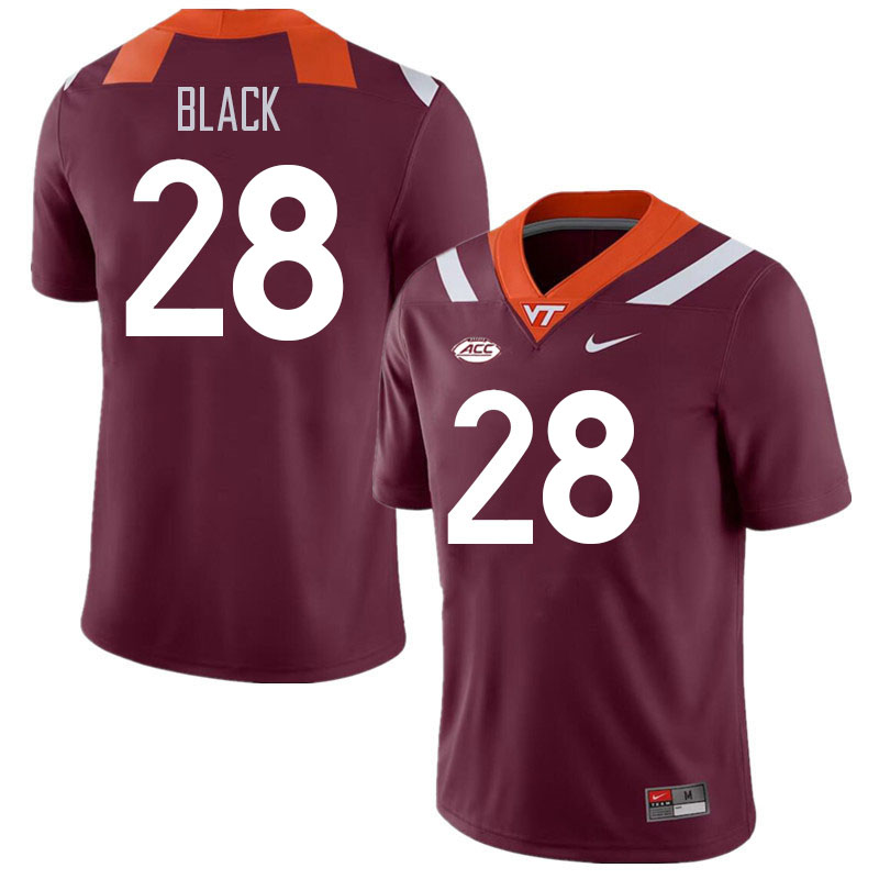 Men #28 Chance Black Virginia Tech Hokies College Football Jerseys Stitched Sale-Maroon